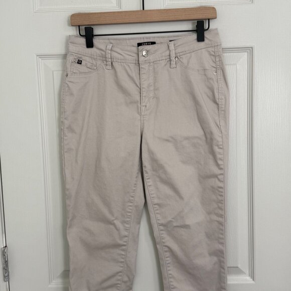 Curve Appeal Minimalist Jegging Jeans Womens 6 Cream Stretch Elegant Classic - Picture 3 of 14